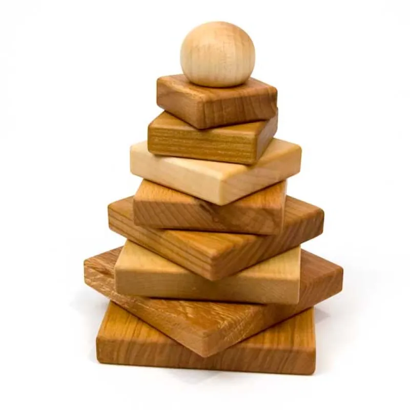 Wooden Story Early Learning|Stacking / Sorting^Natural Pyramid Stacker (Poland)