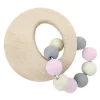 Hess Rattles / Clutching|Age 1^Natural Rosa Round Rattle