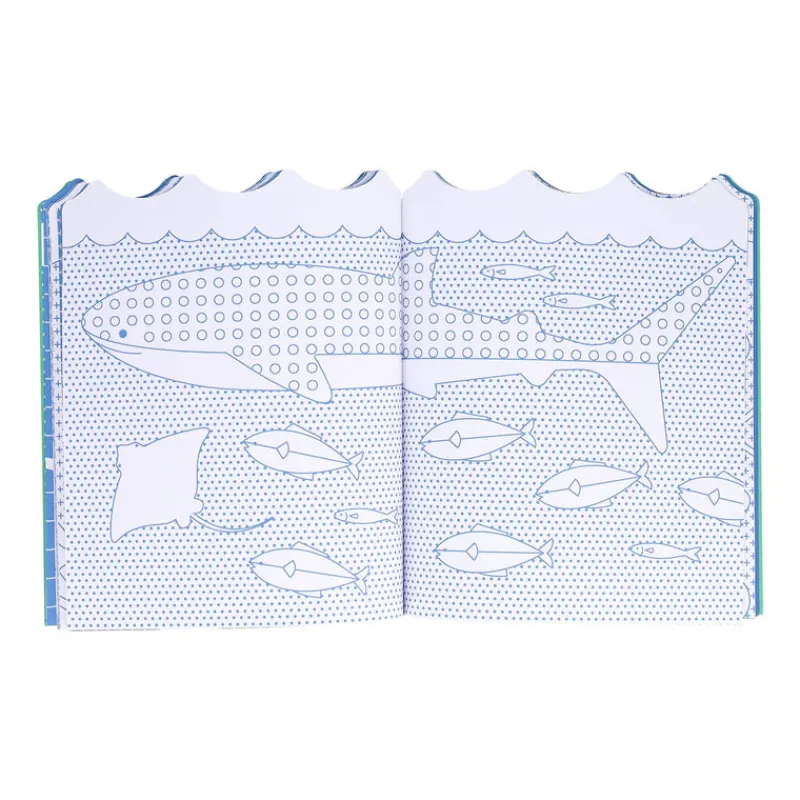 Petit Collage Age 5 & 6|Age 4^Ocean Colouring Book | Stickers