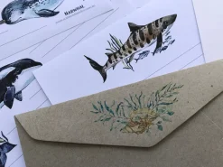 Scattered Seed Co Stationery|Age 11 & 12^Ocean friends Kids Letter Writing Set