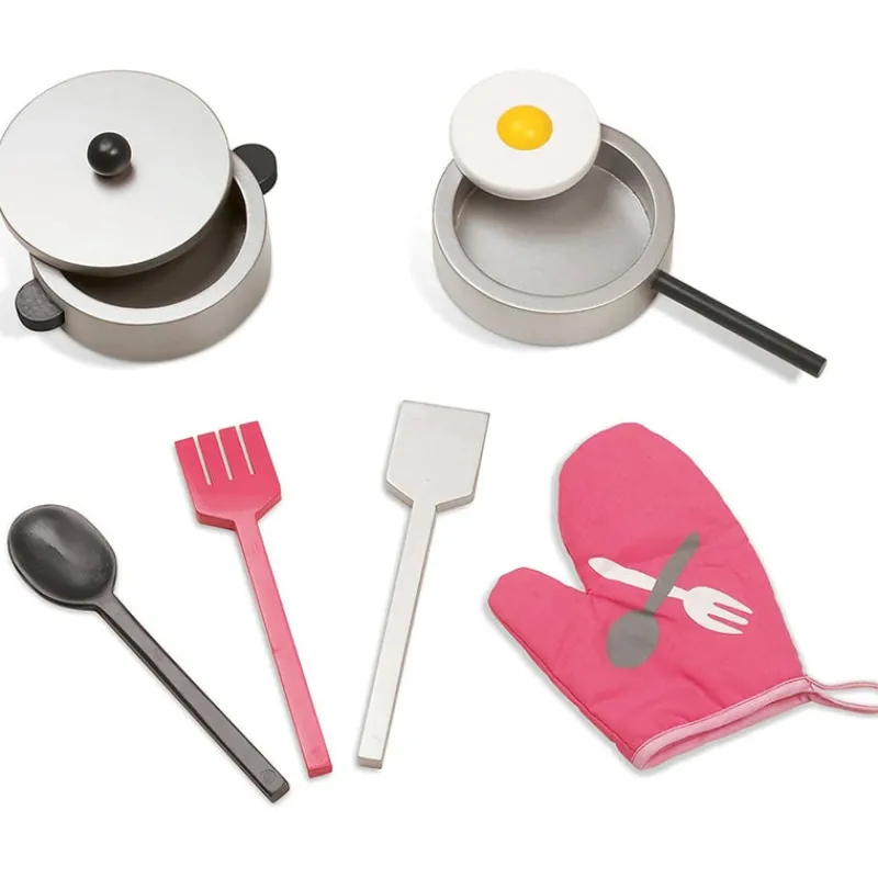 Janod Role Play|Kitchen / Play Food^Pink Maxi Cooker and Accessories