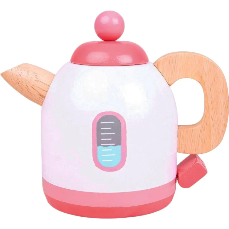 BigjigsToys Role Play|Kitchen / Play Food^Pink Wooden Kettle