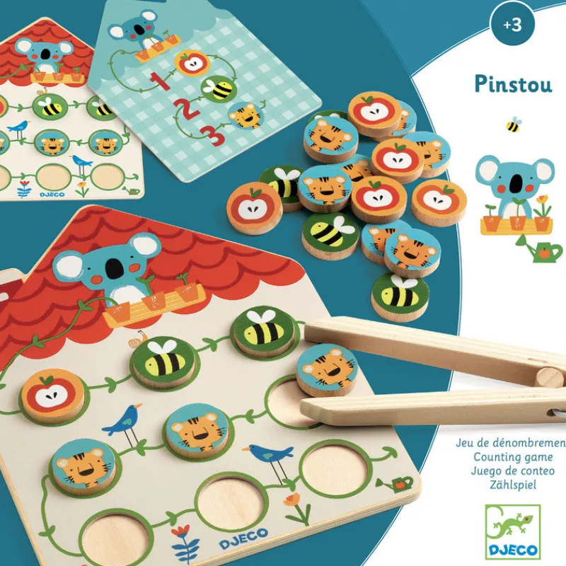 Djeco Games|Age 4^Pinstou Wooden Counting Game