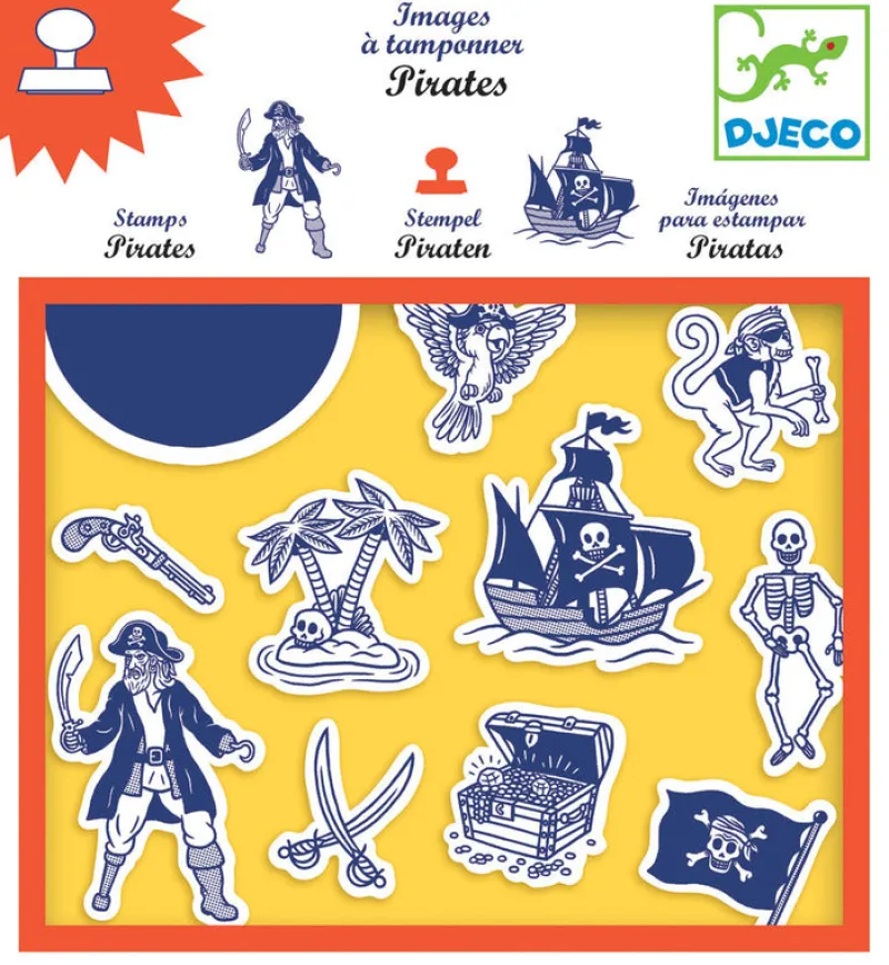 Djeco Art / Craft|Age 7 & 8^Pirate Stamper Set