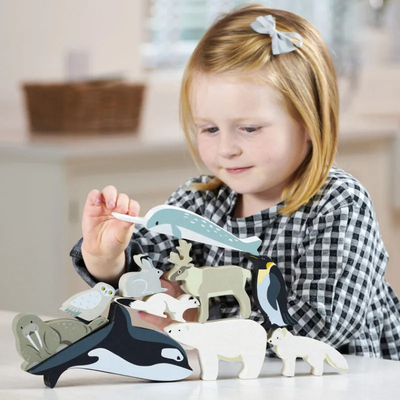 Tender Leaf Toys Small World Play|Age 5 & 6^Polar Animals Display Shelf Set