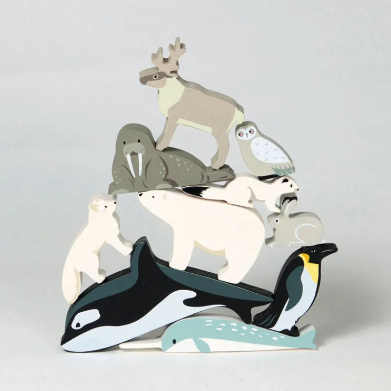 Tender Leaf Toys Small World Play|Age 5 & 6^Polar Animals Display Shelf Set