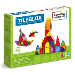 Magformers Stem Toys|Construction^Rainbow 42 Set magnetic tiles