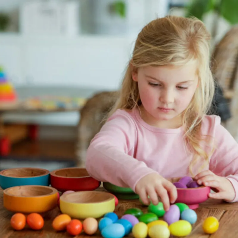 The Freckled Frog Early Learning|Age 4^Rainbow Nests | Wooden