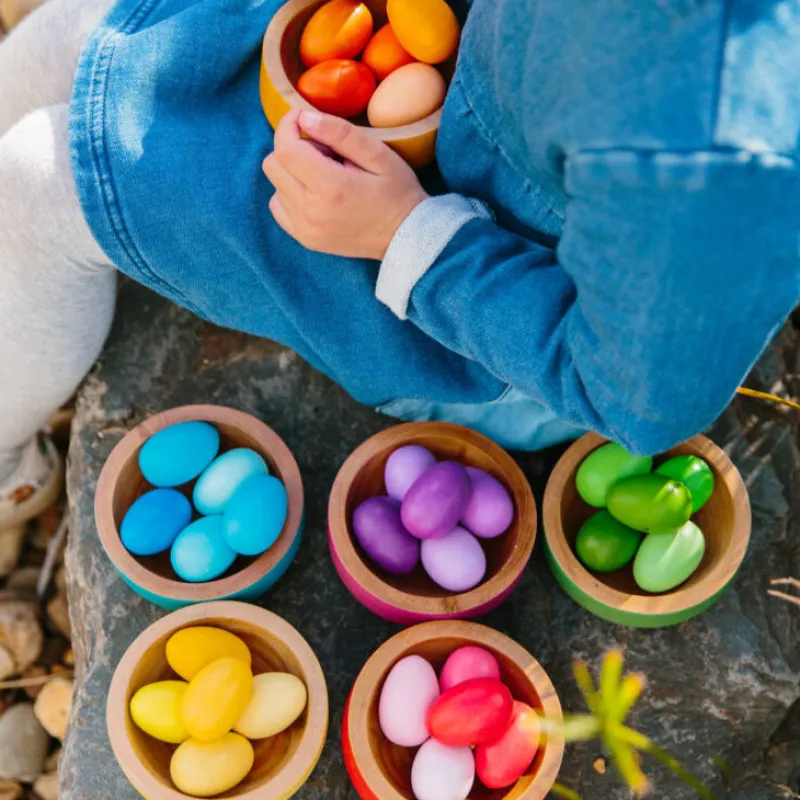 The Freckled Frog Early Learning|Age 4^Rainbow Nests | Wooden