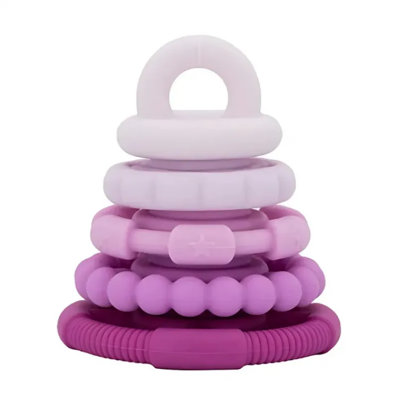 Jellystone Designs Stacking / Sorting|Stack / Sort^Raspberry Ombré Stacker | Teether