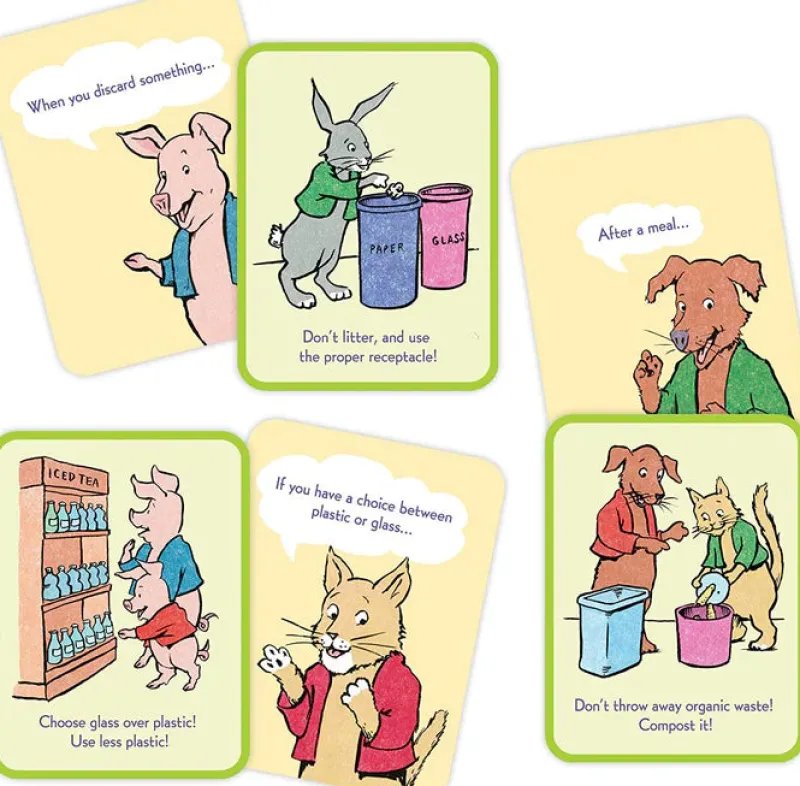 Eeboo Age 5 & 6|Age 4^Respect the Earth Flash Cards