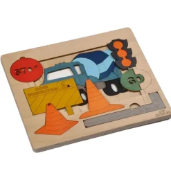 Ekoplay Wooden Vehicles|Wooden Puzzles^Road Under Construction Layer Puzzle