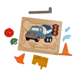 Ekoplay Wooden Vehicles|Wooden Puzzles^Road Under Construction Layer Puzzle