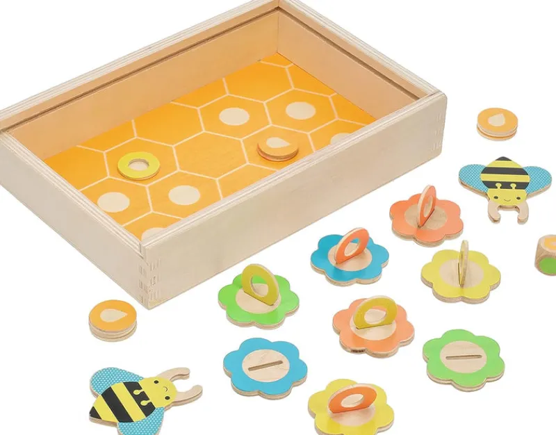 Petit Collage Games|Age 5 & 6^Save The Bees Wooden Game