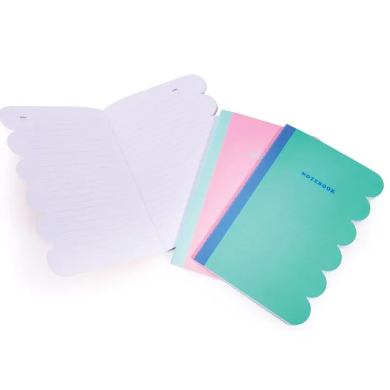 Happy Mondays Stationery|Teenager^Scalloped Notebook 3 Piece Set
