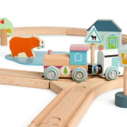 Bigjigs Toys Vehicles / Cars / Trucks|Cars / Trains / Planes^Scandi Wooden Train Set