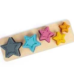 Bigjigs Toys Wooden Puzzles|Early Learning^Sooting Stars Puzzle Sorter + Stack
