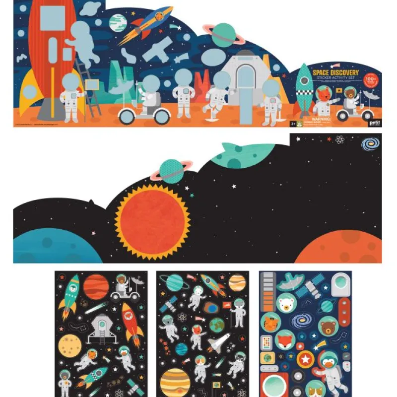 Petit Collage Stickers / Transfers|Age 5 & 6^Space Discovery Sticker Activity Set