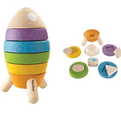 Plan Toys Wooden Puzzles|Early Learning^Stacking Rocket Shape Sorter