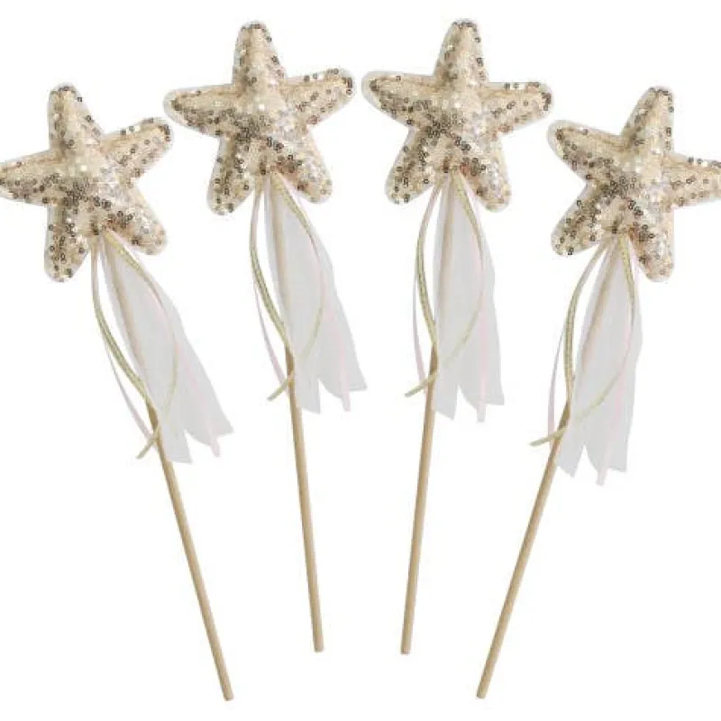 Alimrose Age 7 & 8|Age 5 & 6^Star Wand Sequin Gold