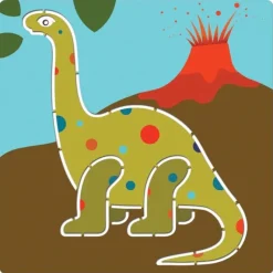 Djeco Art / Craft|Age 5 & 6^Stencil Set - Dinosaurs