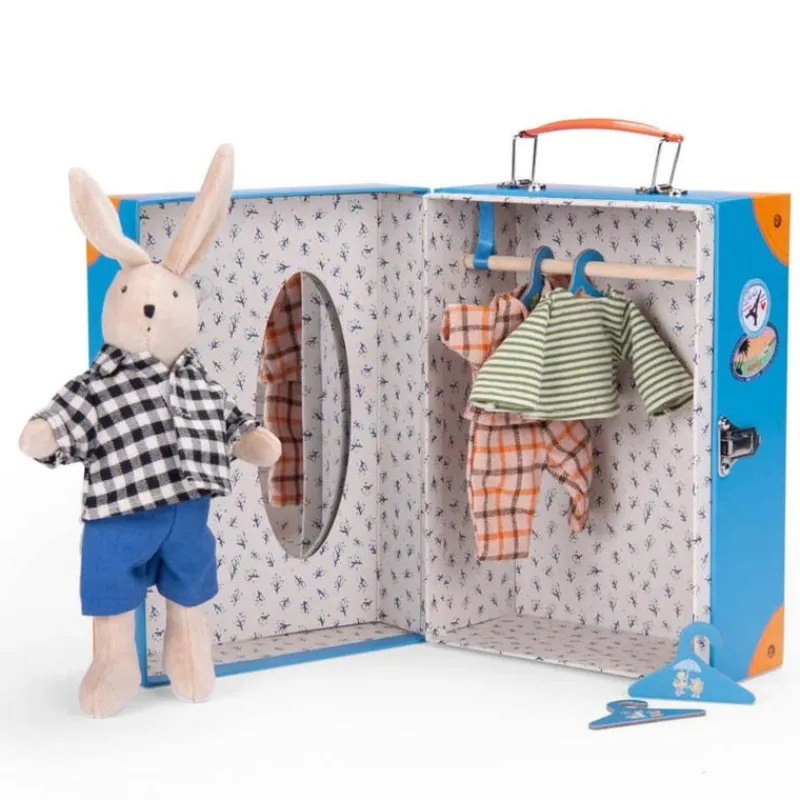 Moulin Roty Role Play|Soft Toys^Sylvain Little Wardrobe Suitcase