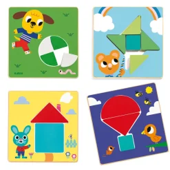 Djeco Wooden Puzzles|Early Learning^Tangramini Wood Puzzle Game