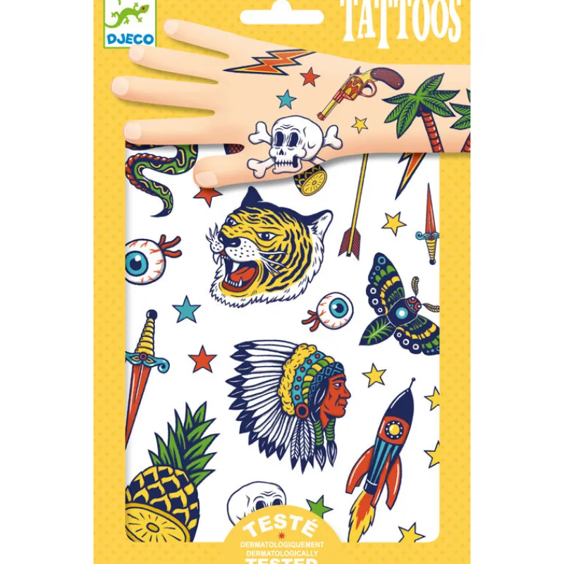Djeco Stickers / Transfers|Age 7 & 8^Temporary Tattoos - Bang Bang