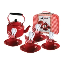 Mushab Role Play|Kitchen / Play Food^Tin Picnic Set with Kettle and Carry Case