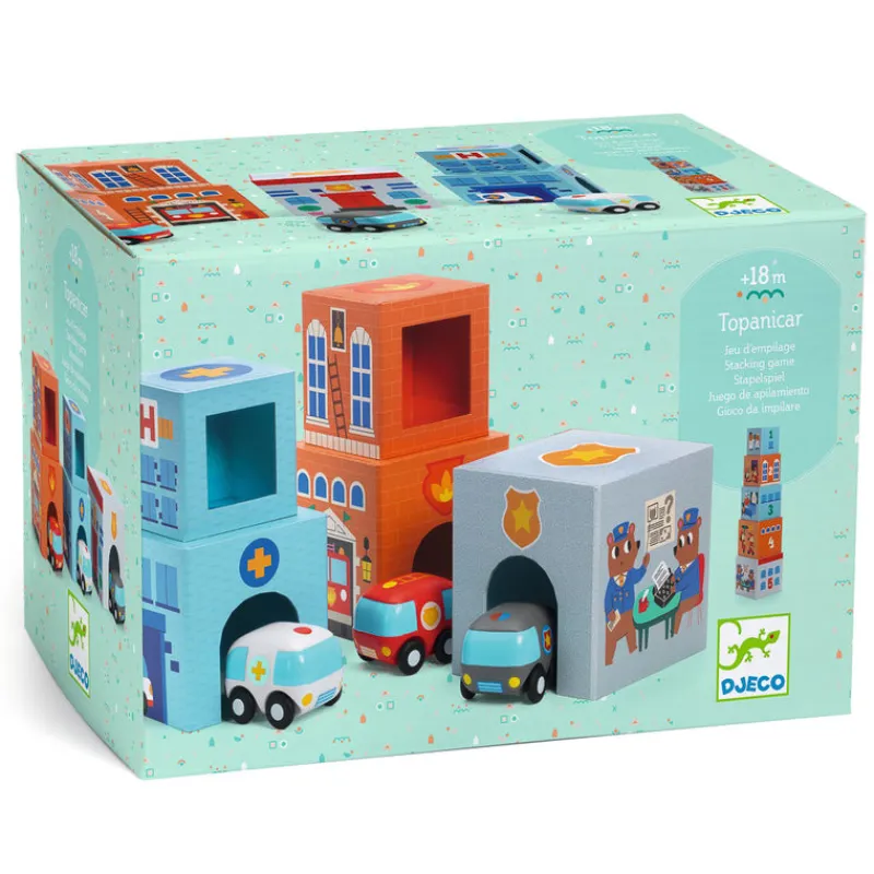 Djeco Vehicles / Cars / Trucks|Cars / Trains / Planes^Topani Car Playset