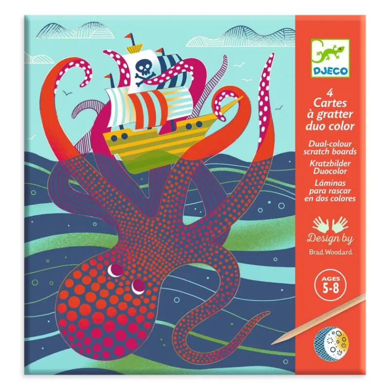 Djeco Age 9 & 10|Age 7 & 8^Topsy-Turvy Scratch Cards