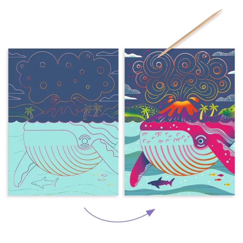 Djeco Age 9 & 10|Age 7 & 8^Topsy-Turvy Scratch Cards