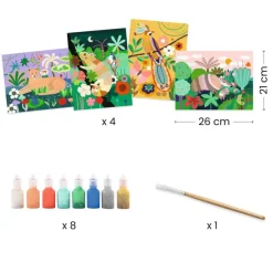Djeco Art / Craft^Tropical Forest 3D Painting Set