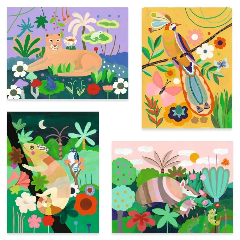 Djeco Art / Craft^Tropical Forest 3D Painting Set