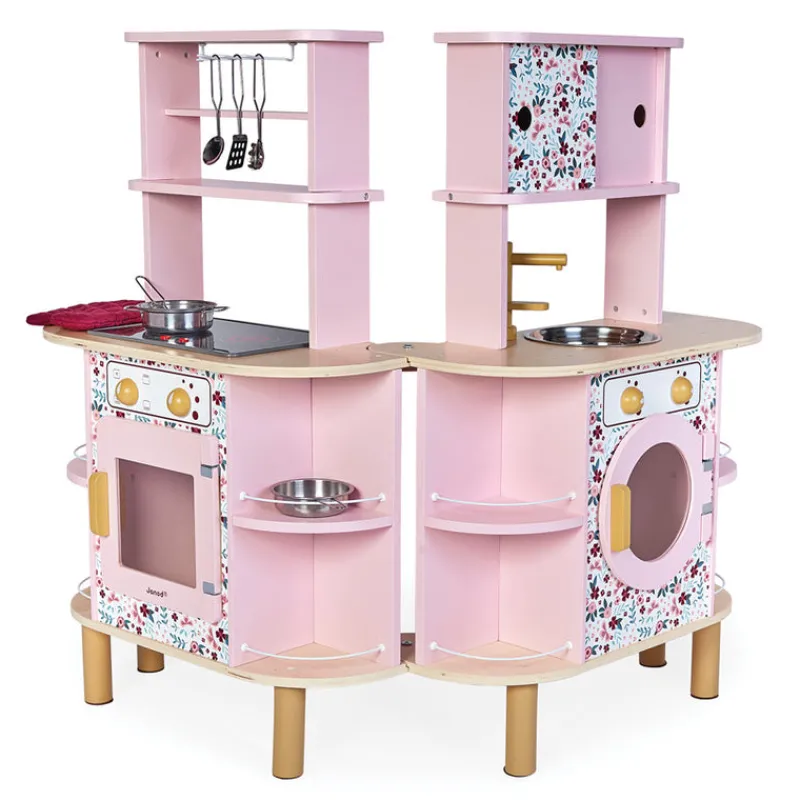 Janod Role Play|Kitchen / Play Food^Twist Kitchen (Folding, Double-Sided)