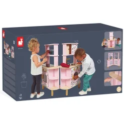 Janod Role Play|Kitchen / Play Food^Twist Kitchen (Folding, Double-Sided)