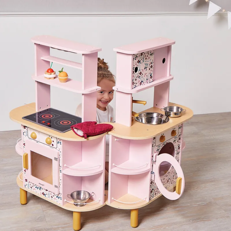 Janod Role Play|Kitchen / Play Food^Twist Kitchen (Folding, Double-Sided)