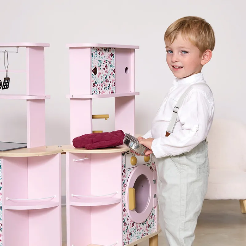 Janod Role Play|Kitchen / Play Food^Twist Kitchen (Folding, Double-Sided)