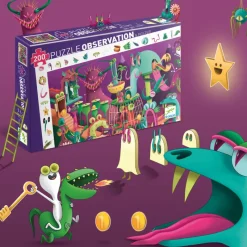 Djeco Jigsaws / Puzzles|Age 9 & 10^Video Game Observation Puzzle + Poster 200pc
