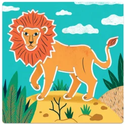 Djeco Age 5 & 6|Age 4^Wild Animals Stencils