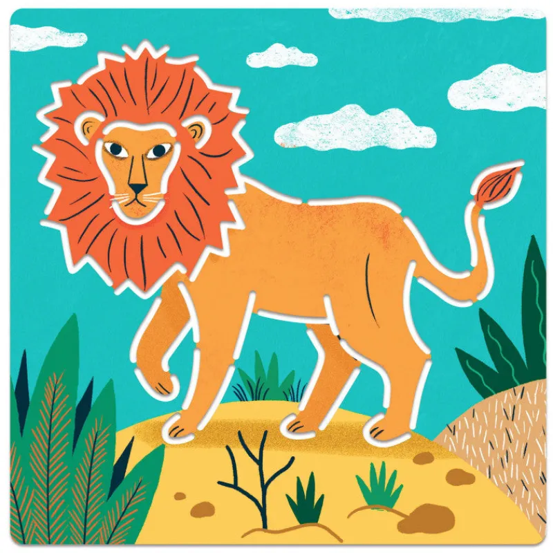 Djeco Age 5 & 6|Age 4^Wild Animals Stencils