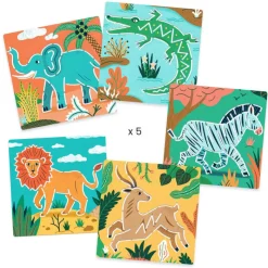 Djeco Age 5 & 6|Age 4^Wild Animals Stencils
