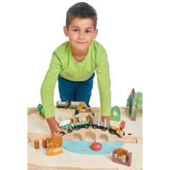 Tender Leaf Toys Wooden Blocks|Vehicles / Cars / Trucks^Wild Pines Large Train Set