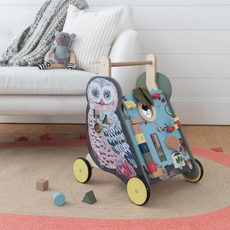 Manhattan Toy Early Learning|Walkers / Push Along's^Wildwoods Owl Activity Walker