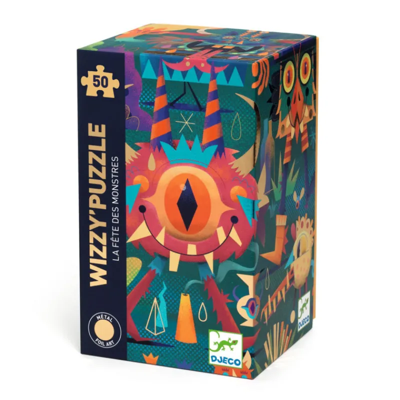 Djeco Jigsaws / Puzzles|Age 7 & 8^Wizzy Puzzle - Monster 50pc (with metallic finish)