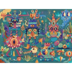 Djeco Jigsaws / Puzzles|Age 7 & 8^Wizzy Puzzle - Monster 50pc (with metallic finish)