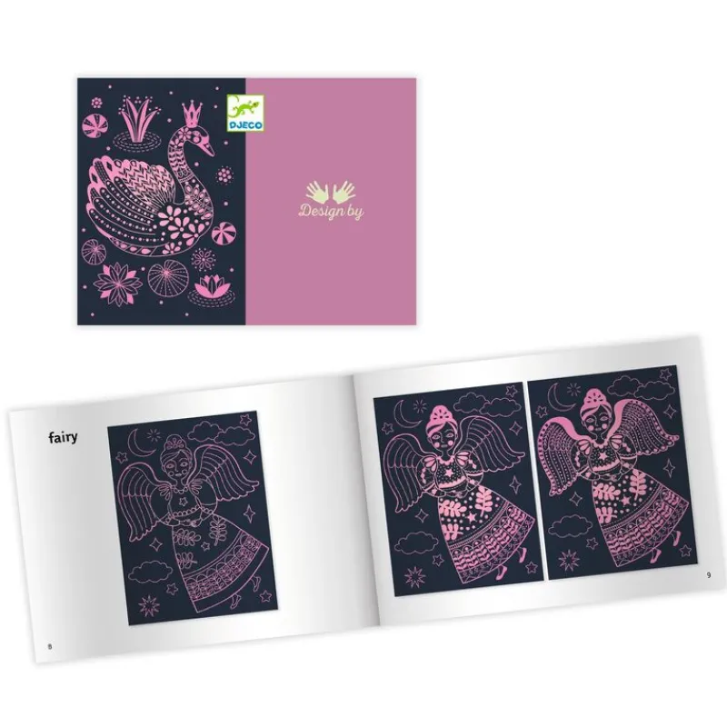 Djeco Art / Craft|Age 9 & 10^Wonderful World Scratch Cards (glow-in-the-dark)