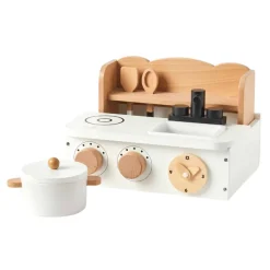 Nordic Kids Role Play|Kitchen / Play Food^Wooden Kitchen Stove Set