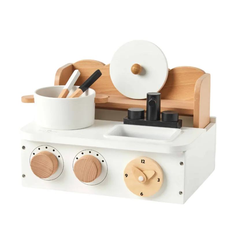 Nordic Kids Role Play|Kitchen / Play Food^Wooden Kitchen Stove Set