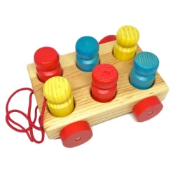 Toby Toys Wooden Blocks|Early Learning^Wooden Omnibus Pull-Along